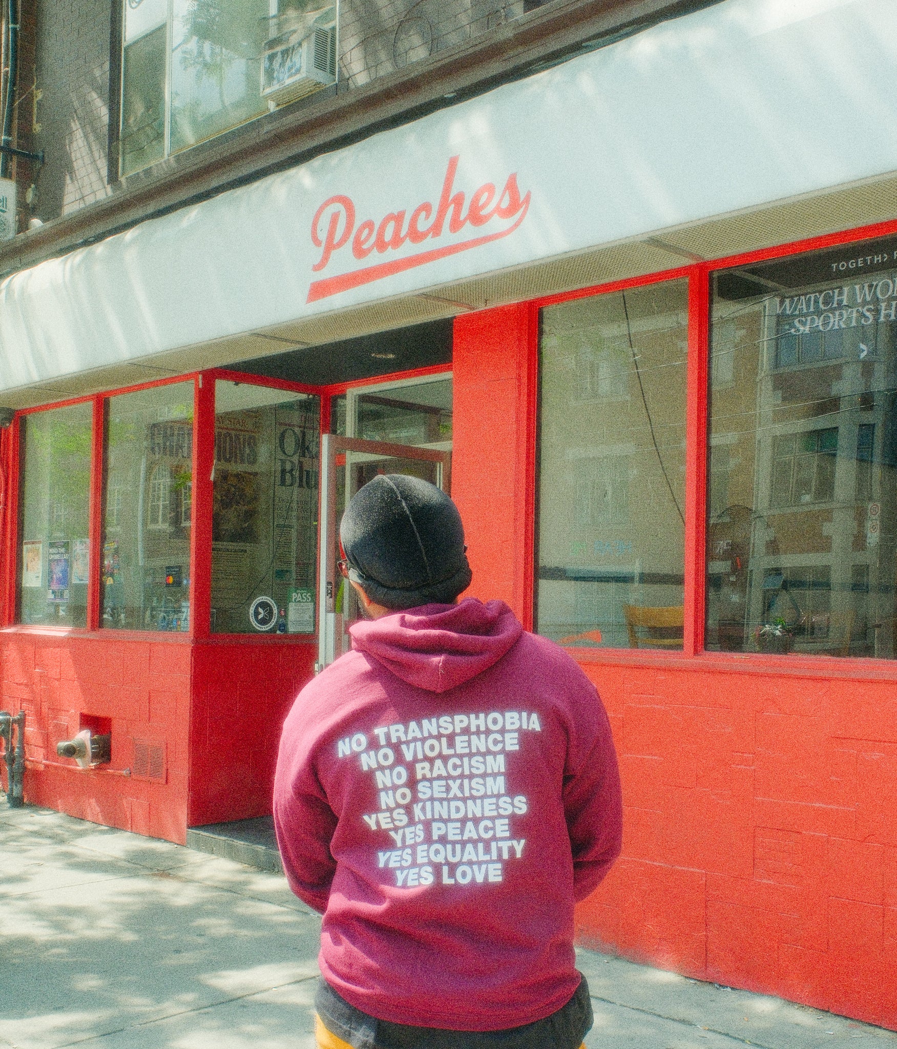 No Transphobia Hoodie - Maroon
