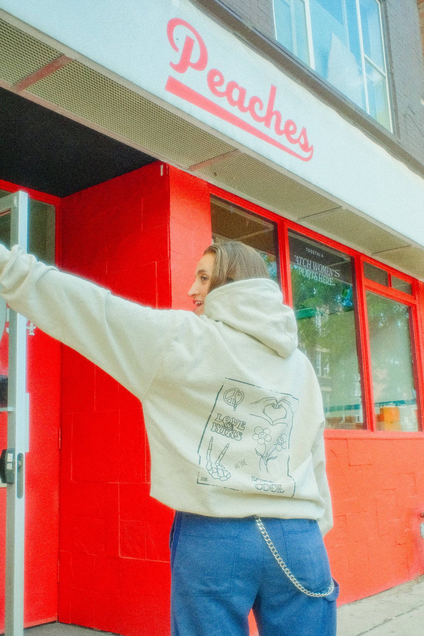 Love Wins - Beige Hoodie