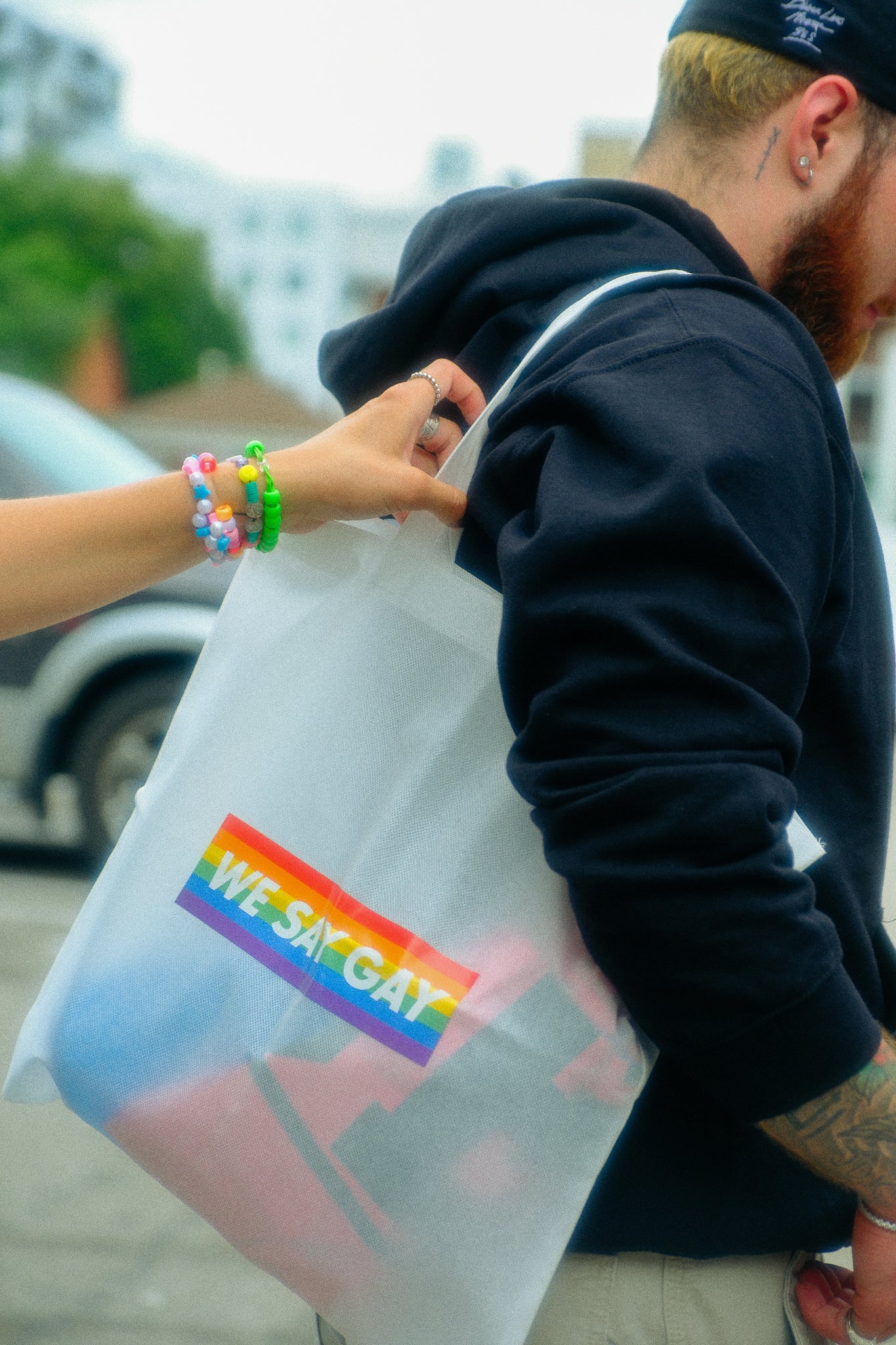 We Say Gay - White Totes