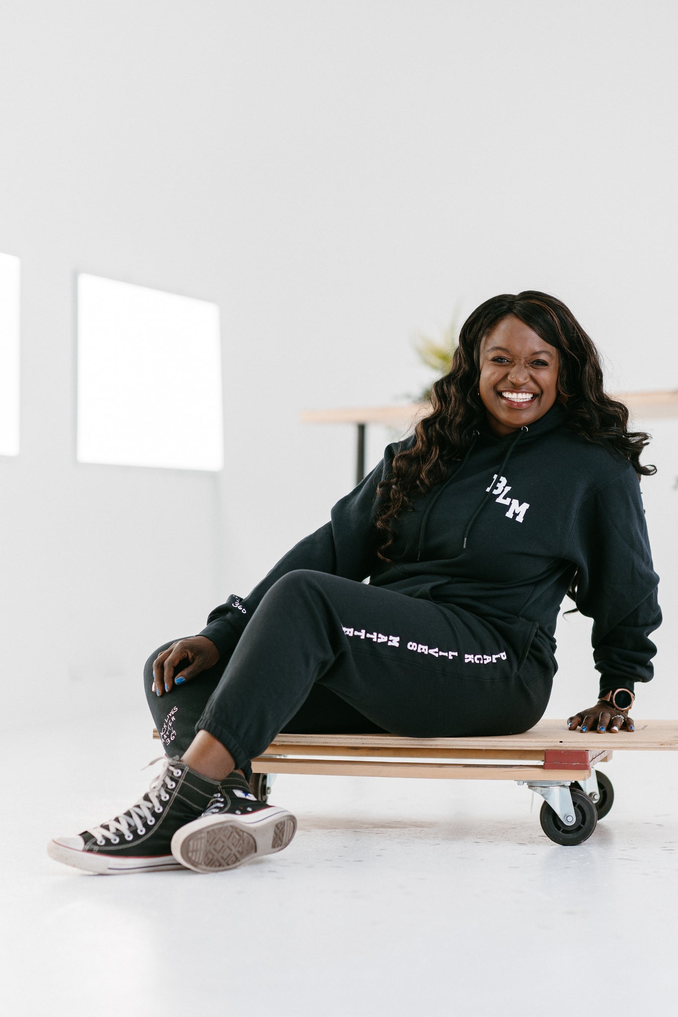 BLM Varsity Black Sweatpants