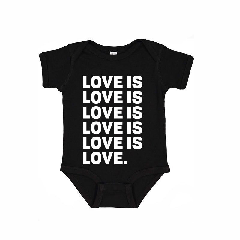 Love is Love Baby Onesie - Black