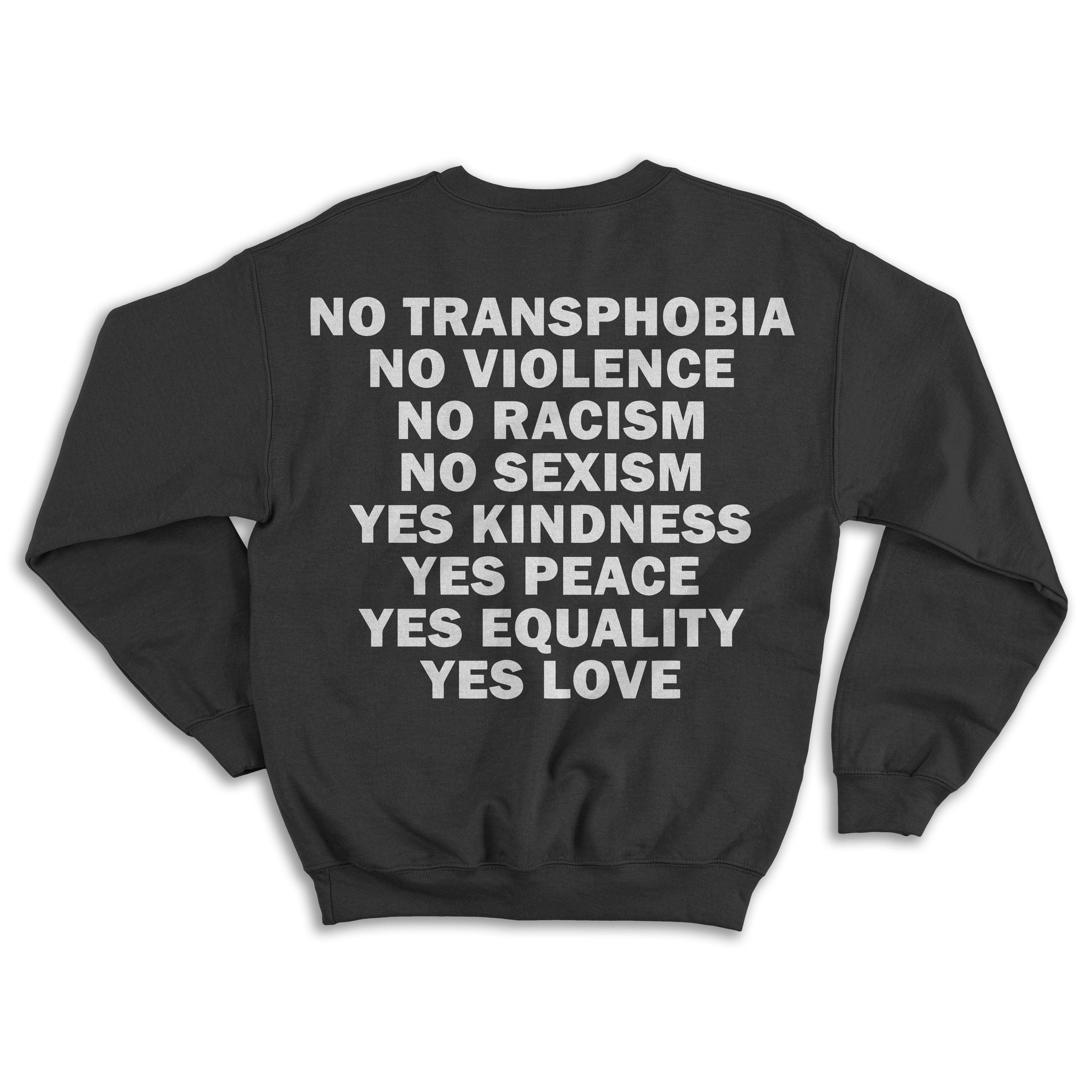 No Transphobia Crewneck - Black