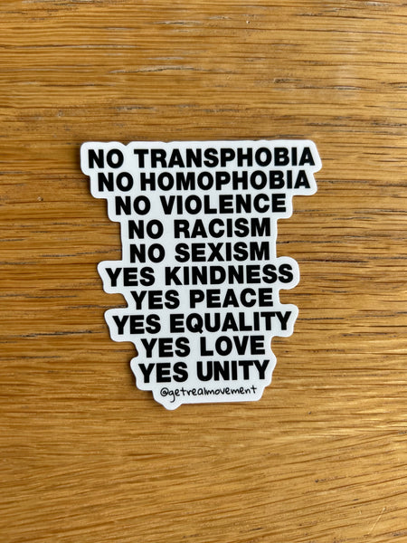 Single sticker - Yes Unity