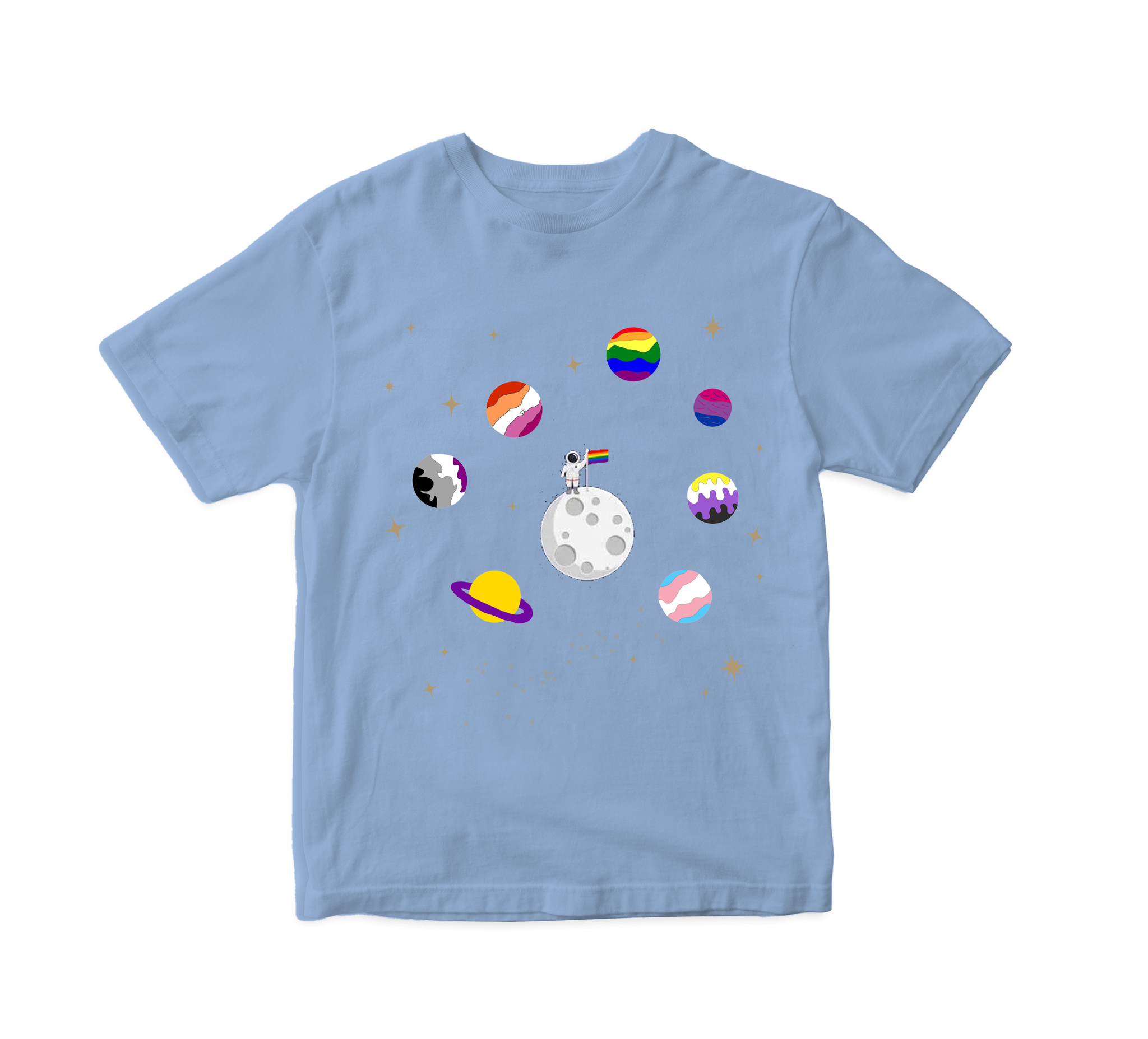 DIVERSPACE Planets T-shirt- Blue