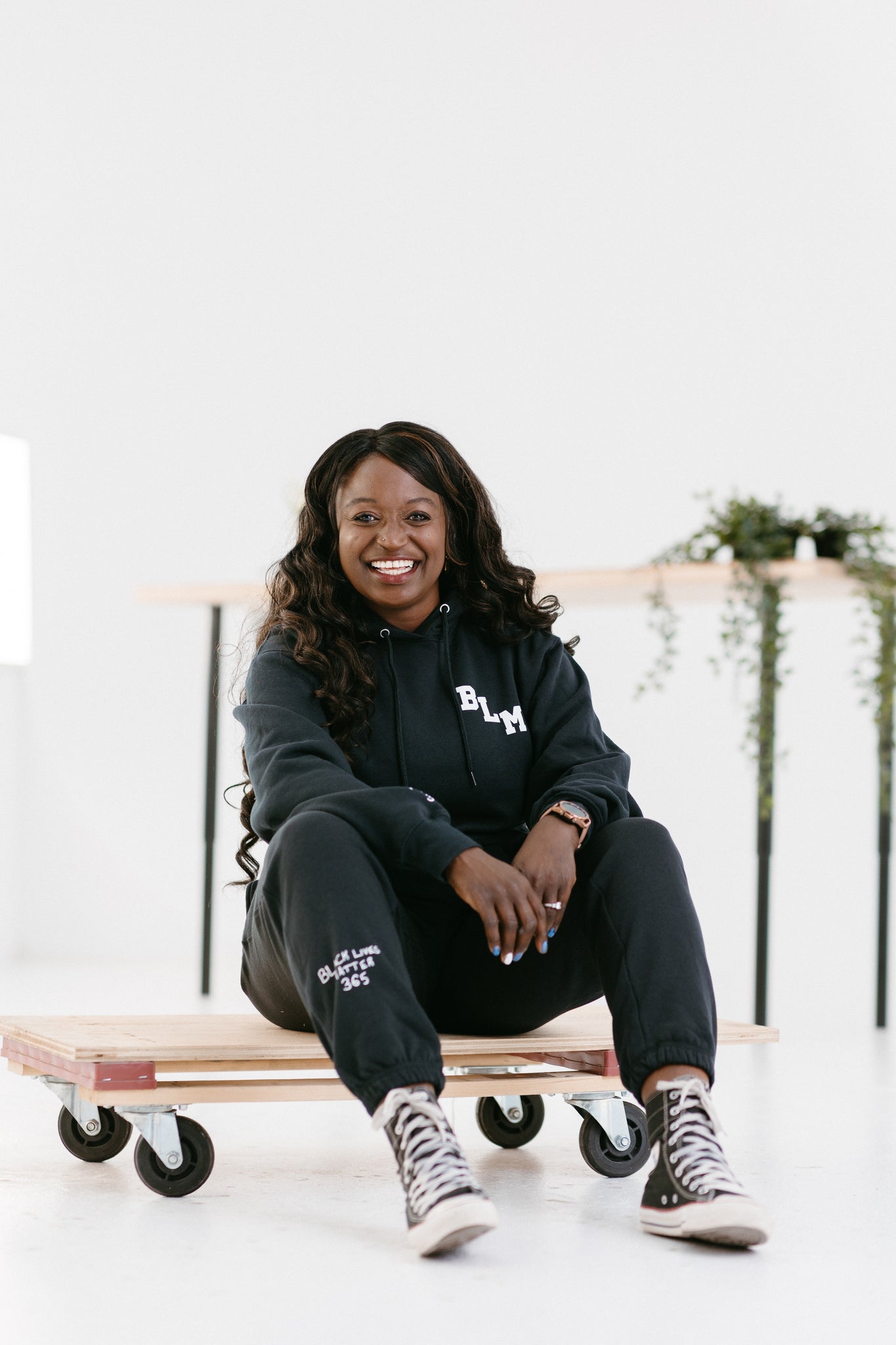 BLM Varsity Black Hoodie