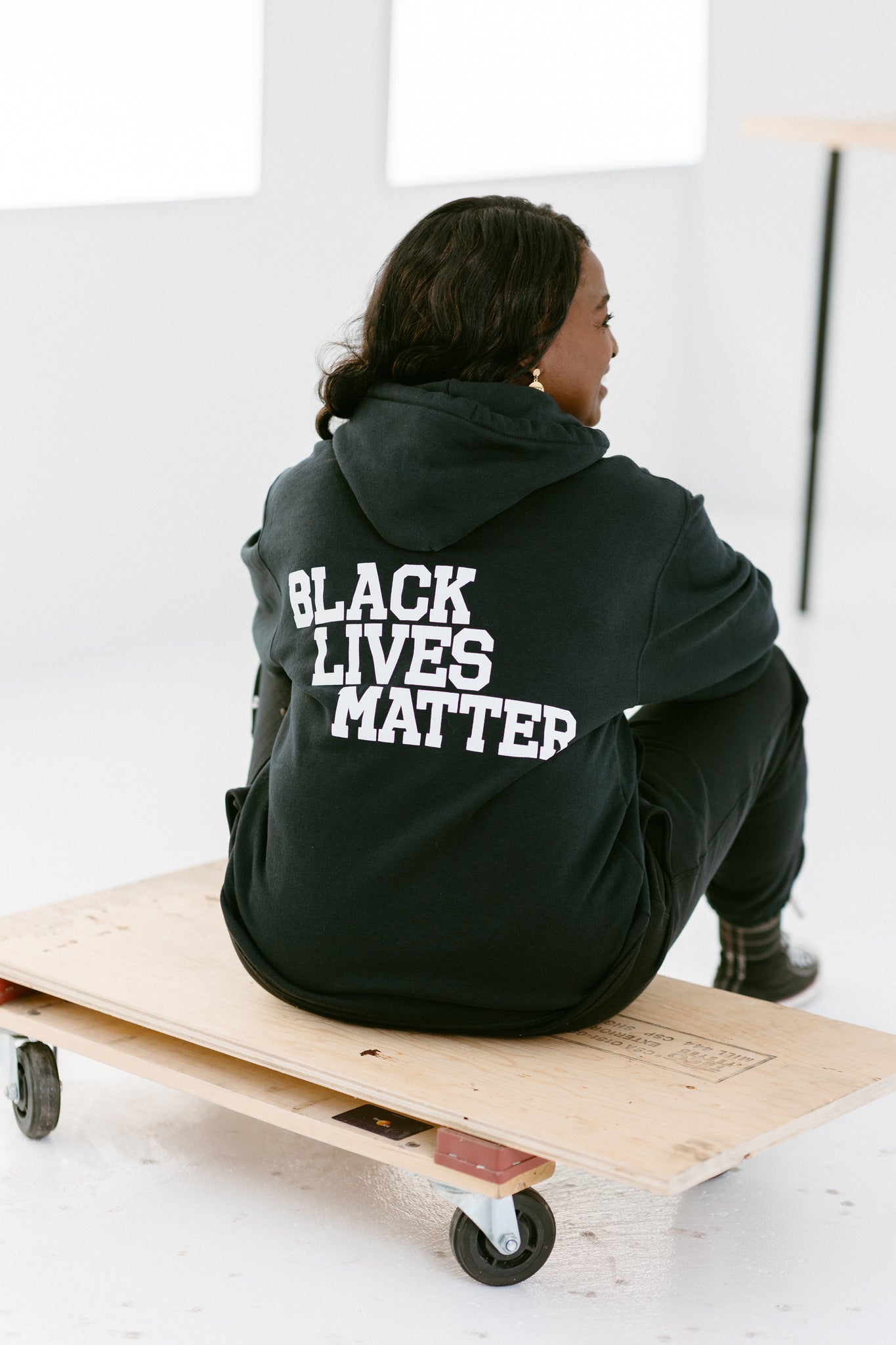 BLM Varsity Black Hoodie