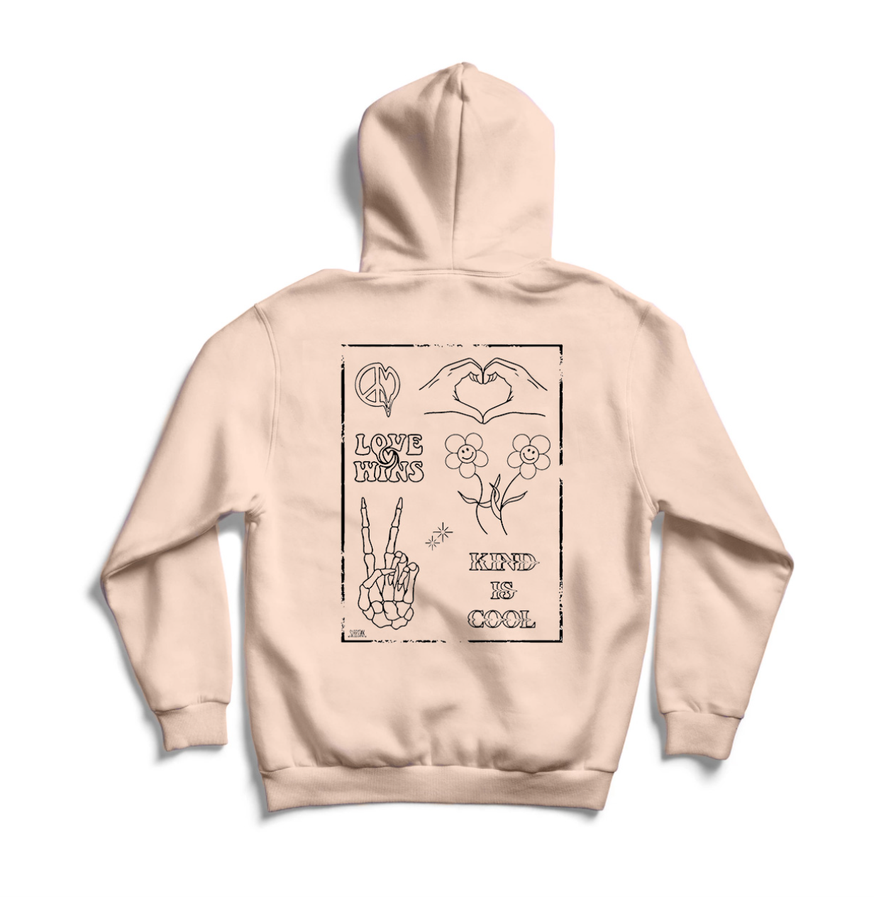 Love Wins - Beige Hoodie