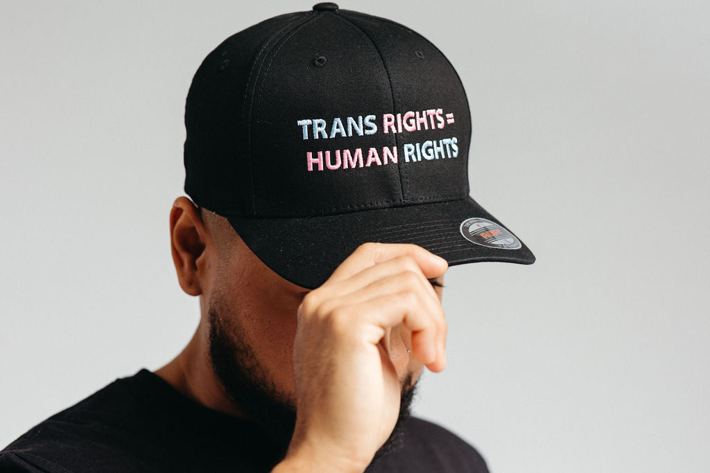 Trans Right = Human Rights Cap- Black